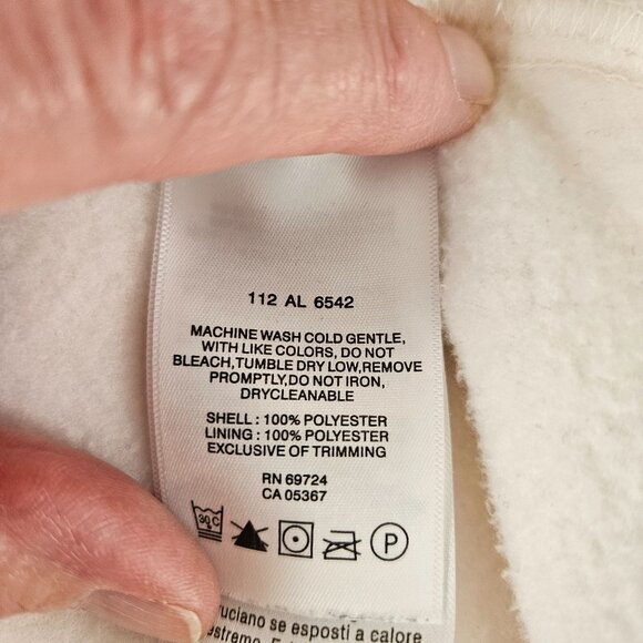 Columbia Womens Full Zip Fleece Jacket Size Large White Soft Casual - Picture 9 of 13